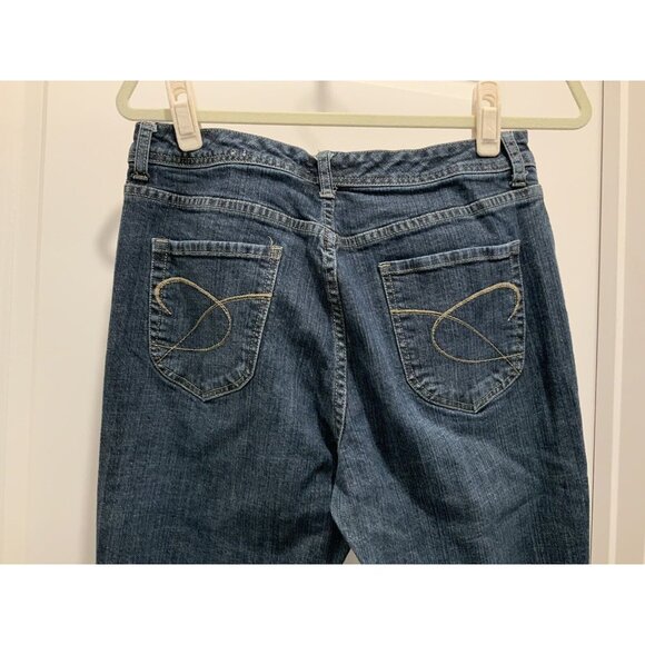 Chicos Jeans Size 1.5 (10) Platinum Quartz Straight Women’s Blue Stretch - Picture 4 of 7